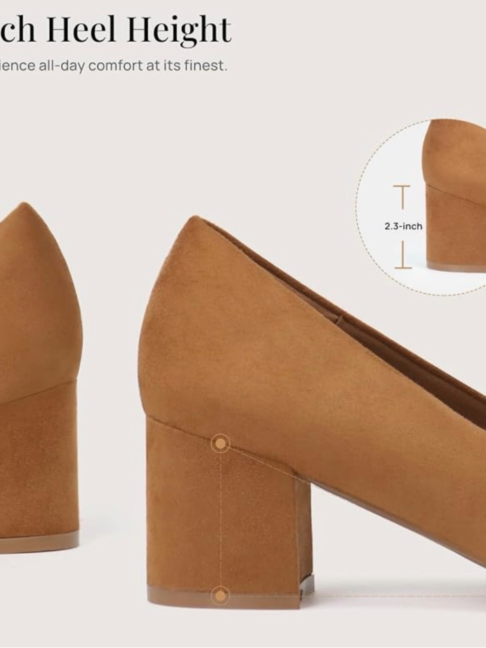 Benassal Women's Tan Block Heel Pumps with Bow and Metal Accent Size 8.5 - Picture 5 of 16